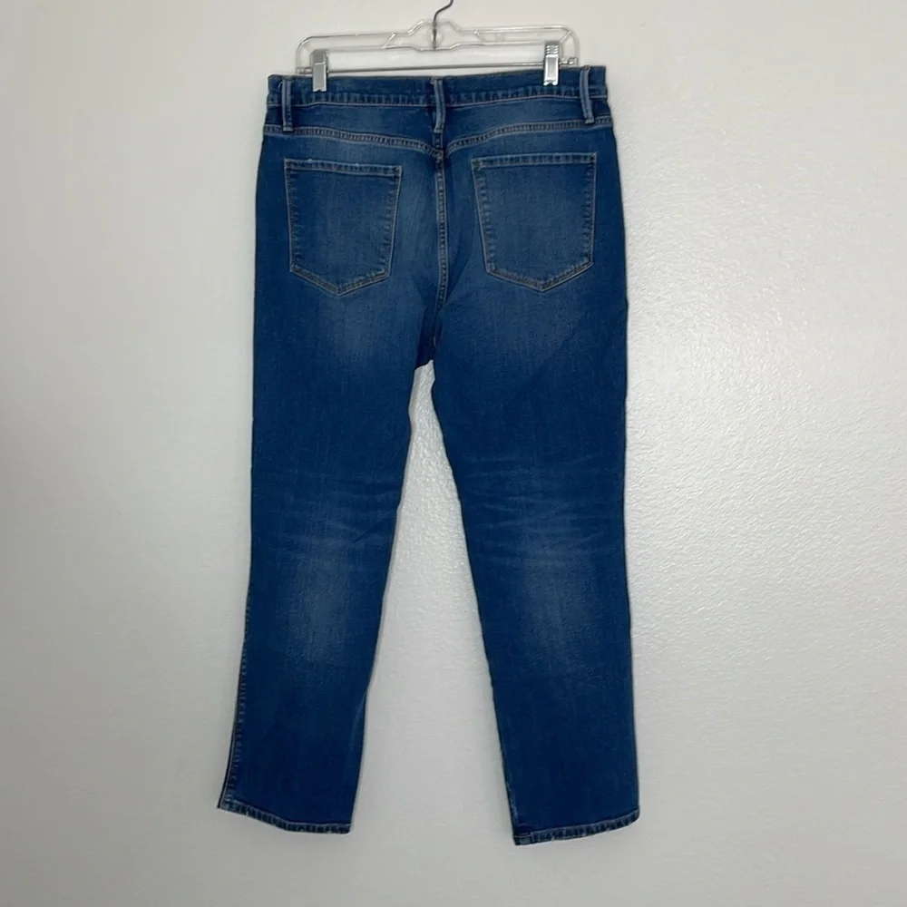 Frame Jeans Le Sylvie Crop High Rise Distressed Straight Fit Size 32 - Picture 7 of 9